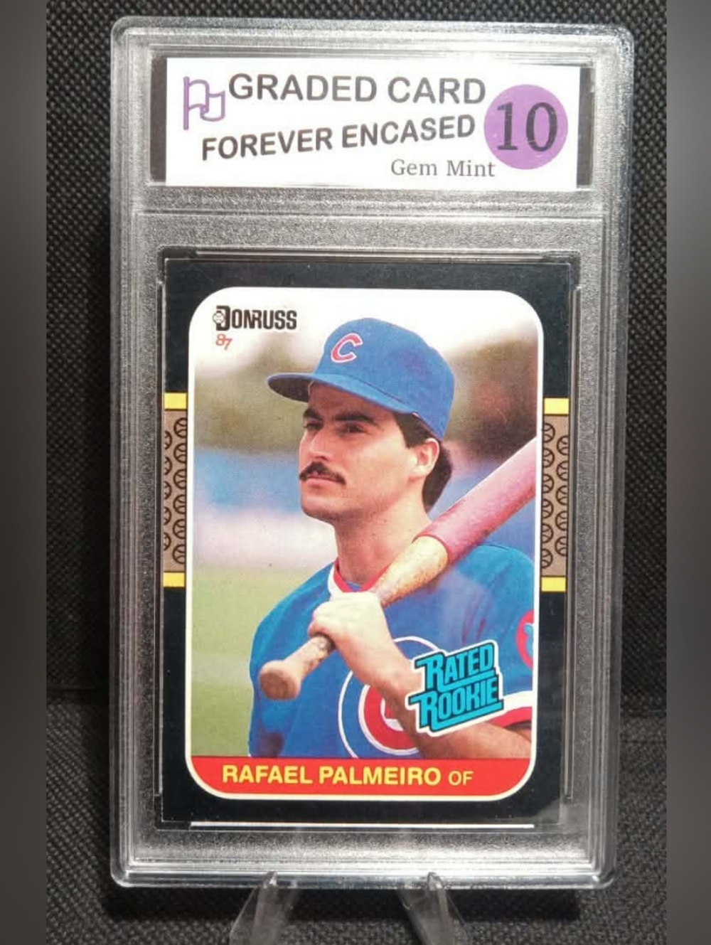 1987 Donruss - Rated Rookie Rafael Palmeiro #43 (RC) Chicago Cubs